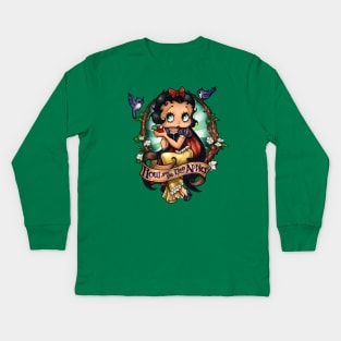 betty boop Kids Long Sleeve T-Shirt